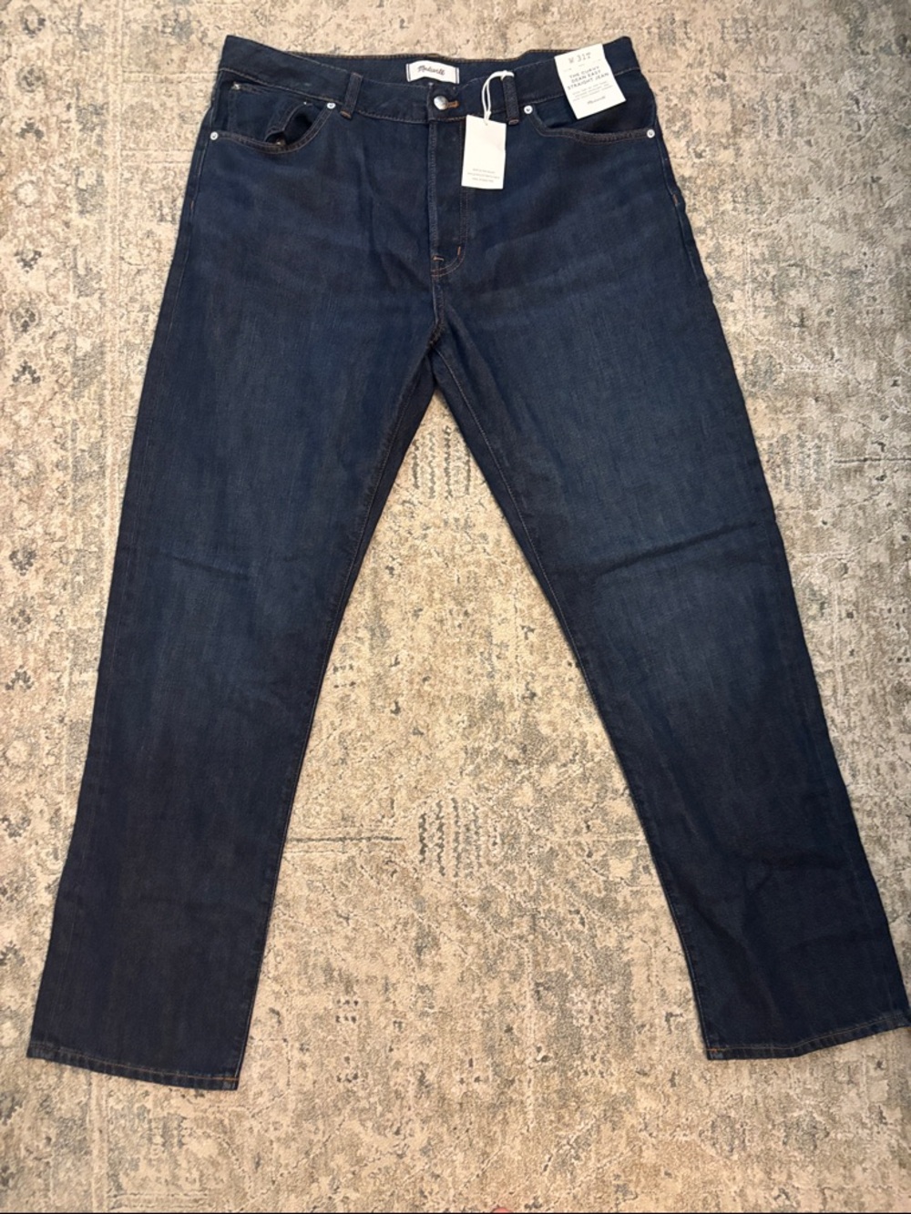 Madewell Women’s Curvy East Straight Jeans in Deep Indigo 31T